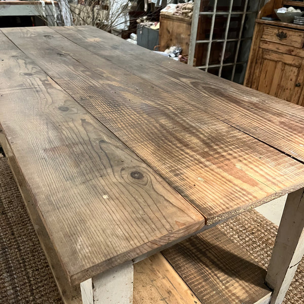 Vintage Island with Lower Level on Casters