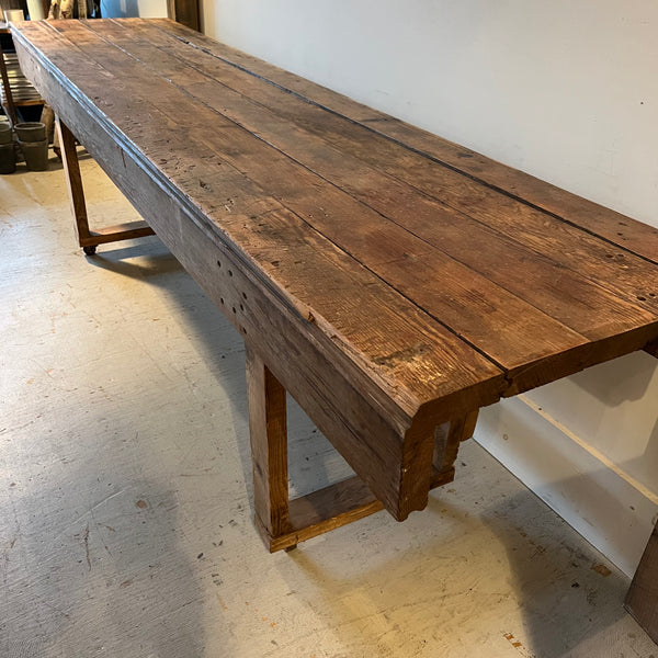 Vintage Work Table on Casters