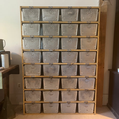 Vintage Locker Basket Unit