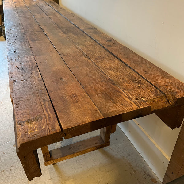 Vintage Work Table on Casters