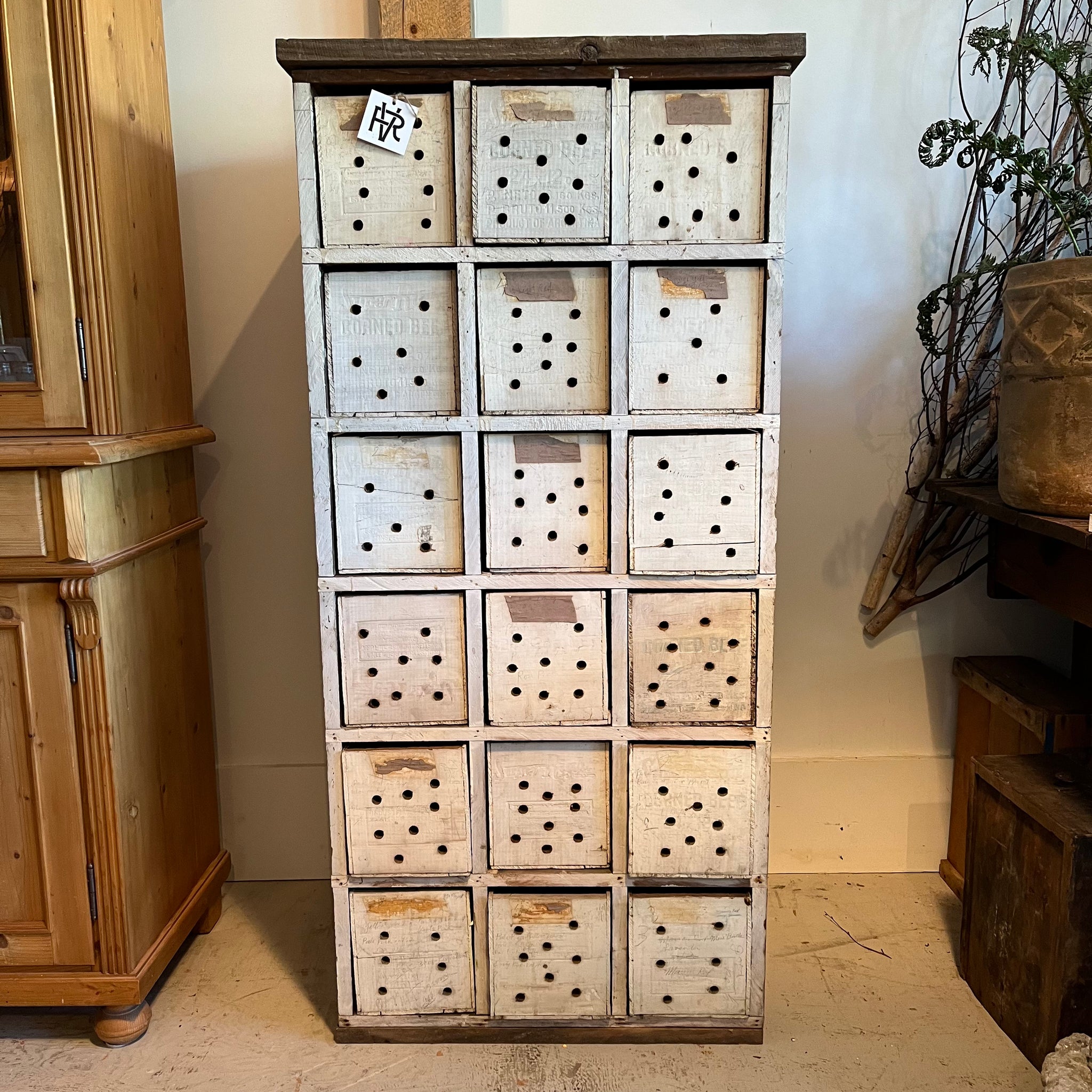 Vintage Bulb Storage Cabinet