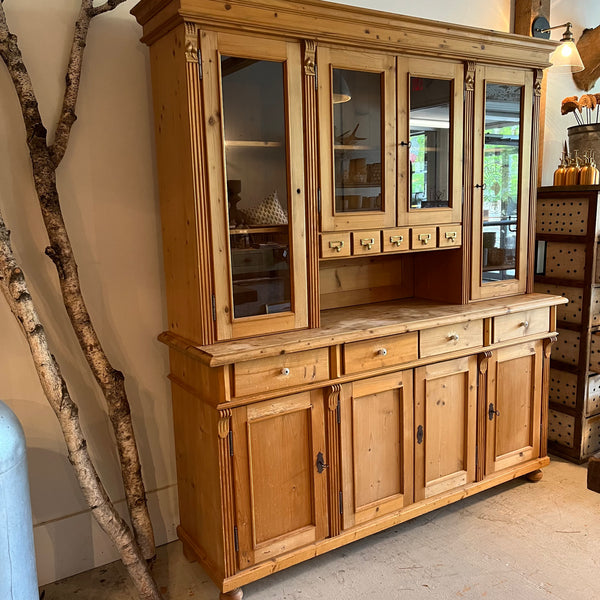 Pine Glass Cabinet