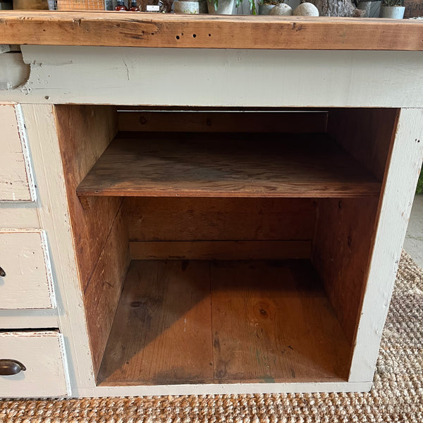 Vintage Painted 3-Drawer Workstation