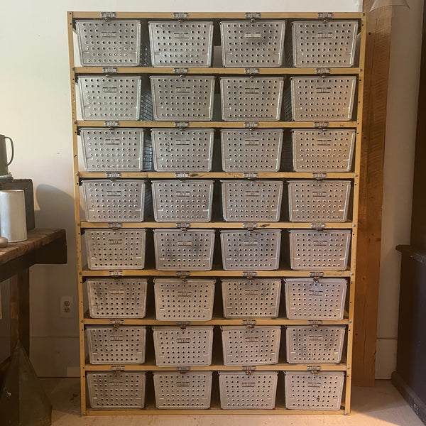 Vintage Locker Basket Unit