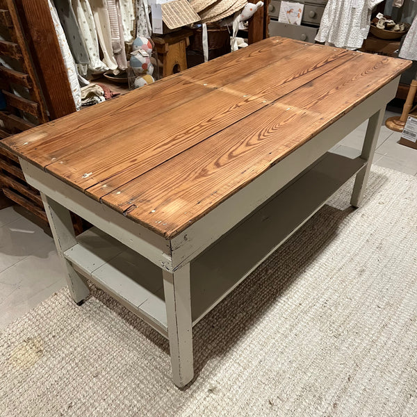 Vintage Worktable on Casters