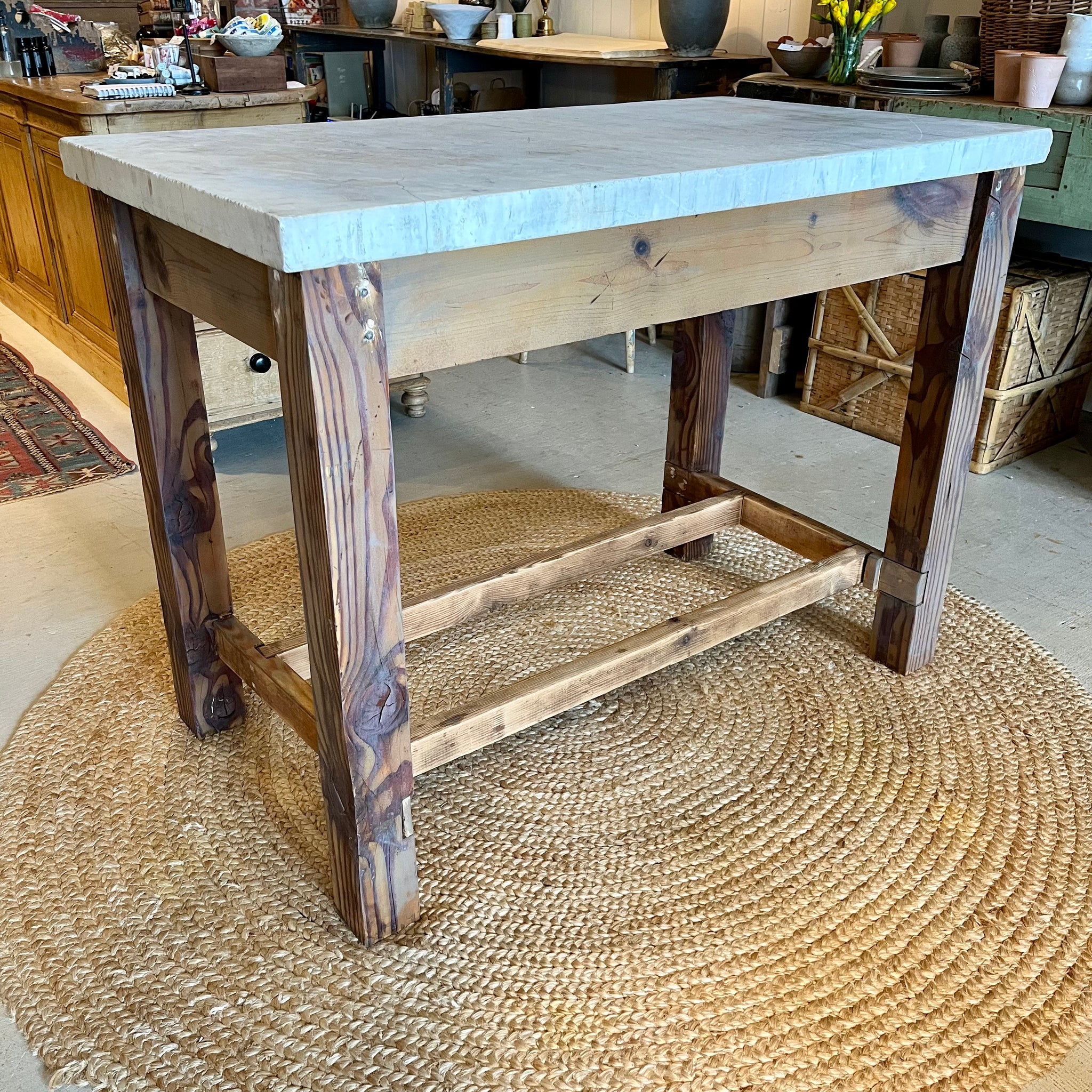 Vintage Marble Top Table/Island