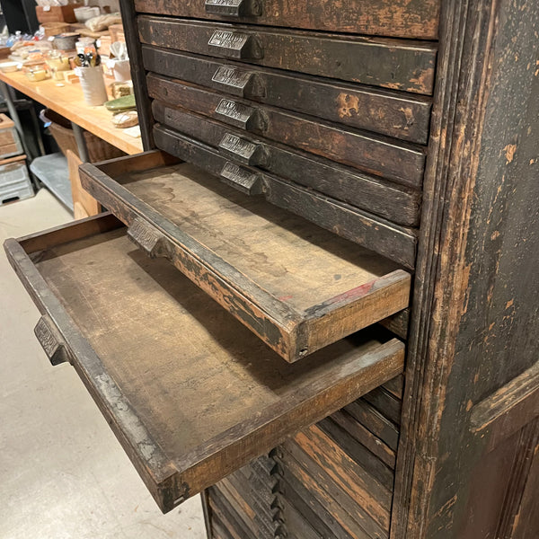 Vintage Hamilton Print Cabinet