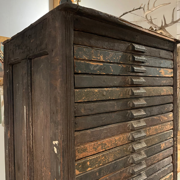 Vintage Hamilton Print Cabinet