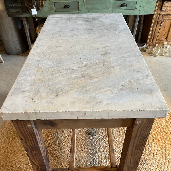 Vintage Marble Top Table/Island