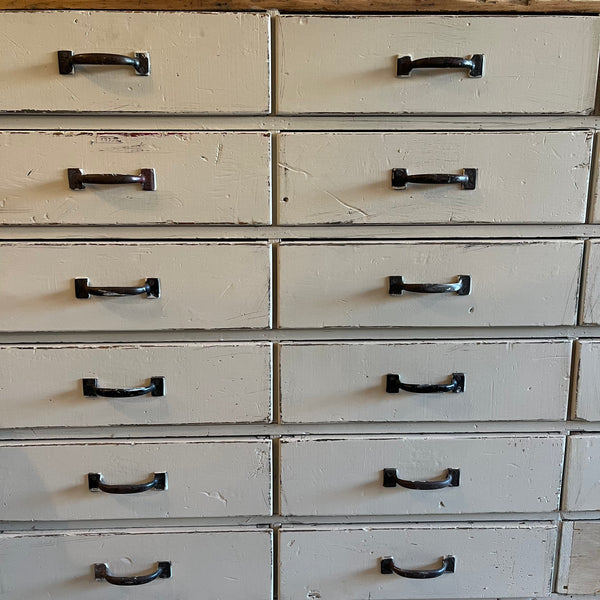 Vintage Painted 24-Drawer Cabinet