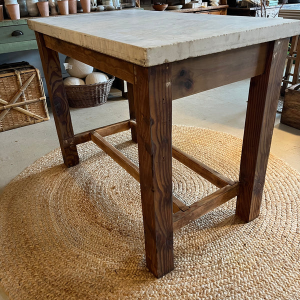 Vintage Marble Top Table/Island