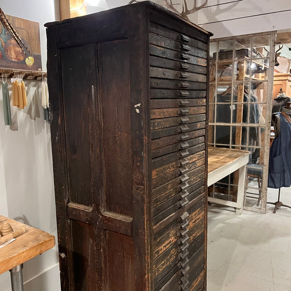 Vintage Hamilton Print Cabinet