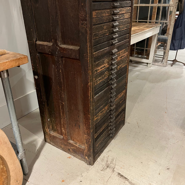 Vintage Hamilton Print Cabinet