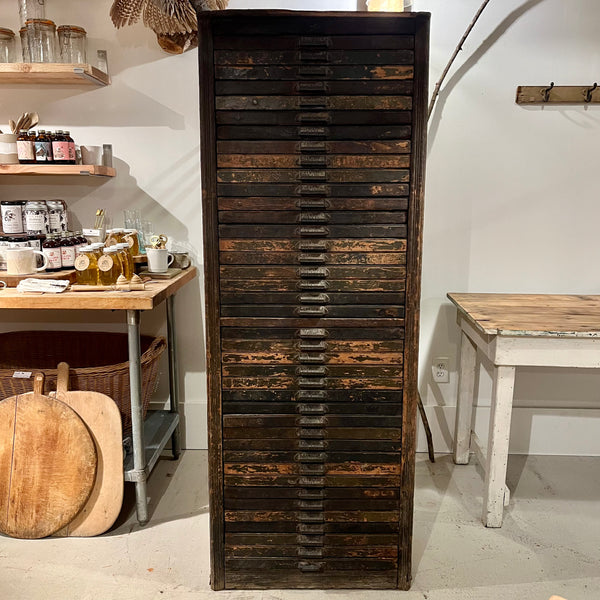 Vintage Hamilton Print Cabinet